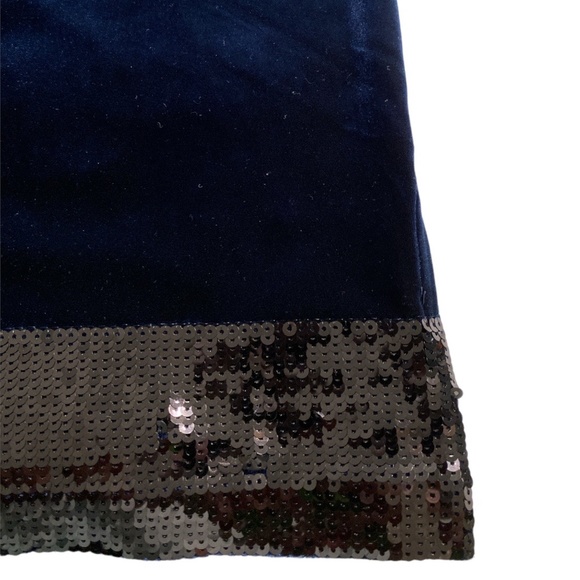 NWT Joan Vass Navy Blue Velour Sequin Trimmed Tunic - Size 16 - Picture 5 of 8
